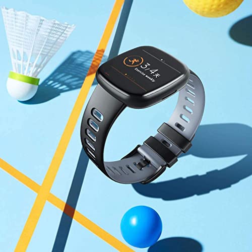 Zitel Straps for Fitbit Versa 3 - Black/Gray
