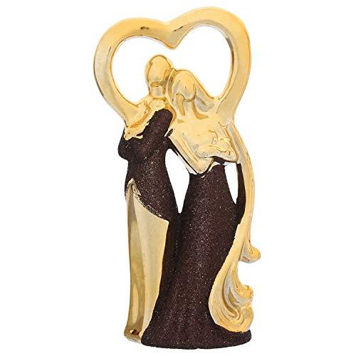 Webelkart Ceramic Cute Romantic Valentine Love Couple Sitting Statue Showpiece Gifts; 19 cm; Multicolour