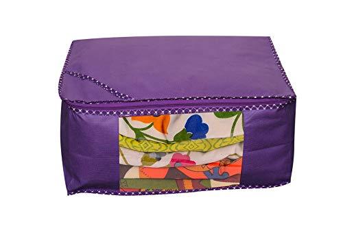 JaipurCrafts 12 Pieces Non Woven Saree Cover Set, Blue (45 x 35 x 21 cm)