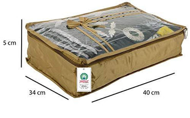 JaipurCrafts 1 Piece Satin Petticoat Cover, Golden (40 cm x 34 cm x 5 cm)