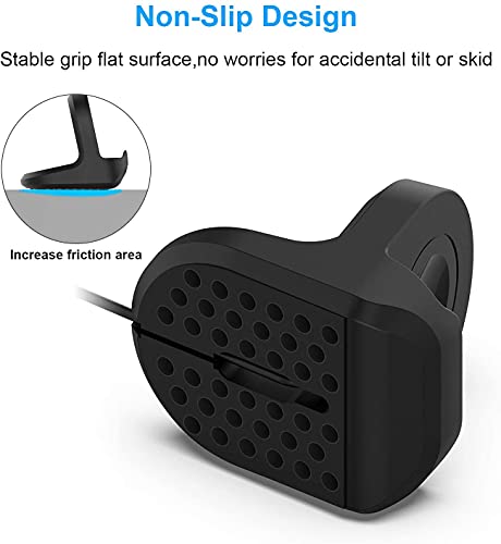 Zitel Charger Stand for Samsung Watch 4, Watch 3, Active 2, Silicone Charging Stand - Black