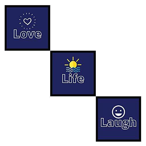 Webelkart Premium Set of 3 Motivational/Inspirational Quote Photo Frame for Wall, Office, Study Room Decoration Poster Framed with Plexi Glass, Size - 10 x 10 INCH