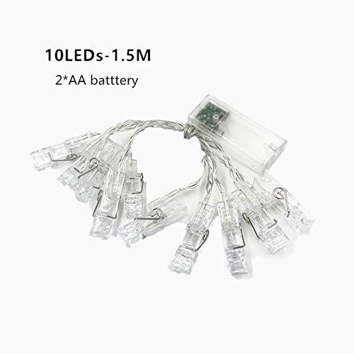 Webelkart 20 Clip Lights Indoor Outdoor Decoration Christmas Light Rope (1.50 m, Warm White)