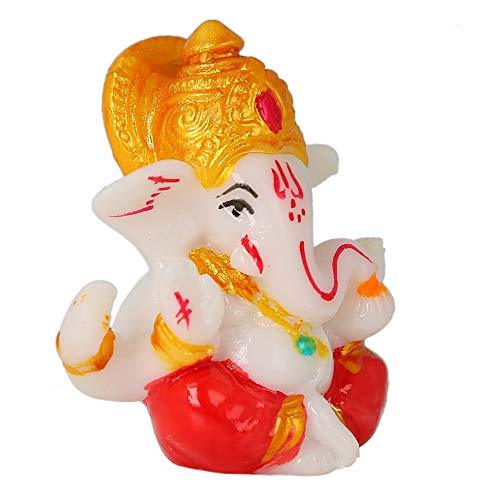 JaipurCrafts Polyresin Ganesha Car Dashboard Idol, 2.50 Inch, Multicolour, 1 Piece