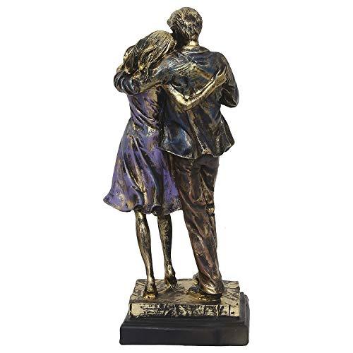 Webelkart Plastic Valentine Love Couple Statue 14 Inches Multicolour, 1 Piece