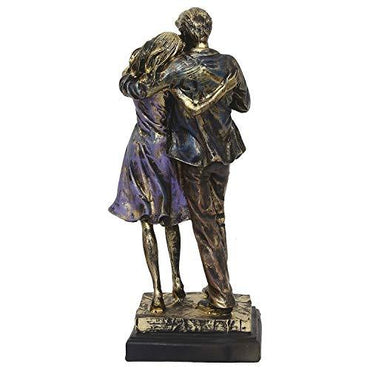Webelkart Plastic Valentine Love Couple Statue 14 Inches Multicolour, 1 Piece