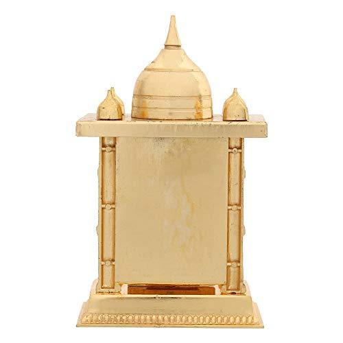 JaipurCrafts Metal Gold Plated Ganesha Decorative Temple Figurine Lord Ganpati Lakshmi Statue Good Luck Spiritual Pooja Gifts Idols(Size 6 x 3.60 Inches, Medium)