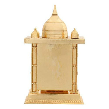 JaipurCrafts Metal Gold Plated Ganesha Decorative Temple Figurine Lord Ganpati Lakshmi Statue Good Luck Spiritual Pooja Gifts Idols(Size 6 x 3.60 Inches, Medium)
