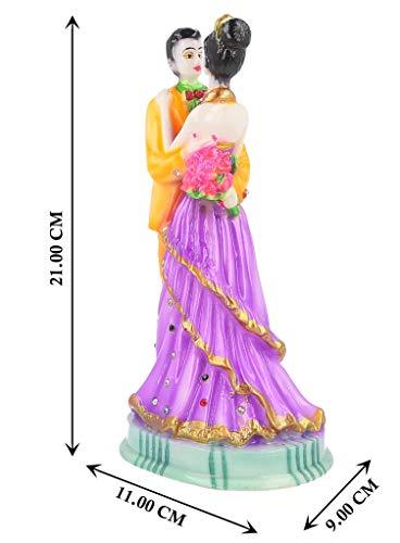 JaipurCrafts Resin Romantic Valentine Love Couple Statue Showpiece (Multicolour)