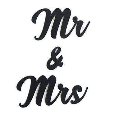 JaipurCrafts Designer Mr. & Mrs. MDF Cutout Ready to Hang Home Décor Wall Art -2.50" x 5", 2.50"x1.40", 2.50 x 6