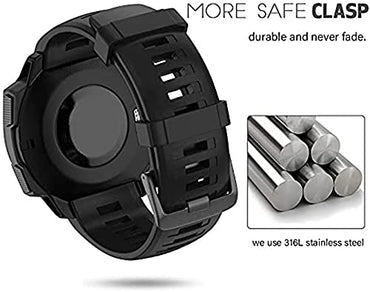 Zitel Band for Garmin Instinct 2 Solar / Instinct / Esports / Tide / Tactical GPS Straps - Black