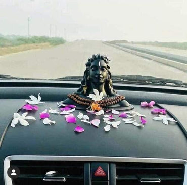 Webelkart New Matte Polyresin Adiyogi Shiva Statue (4.5 inch , Black )