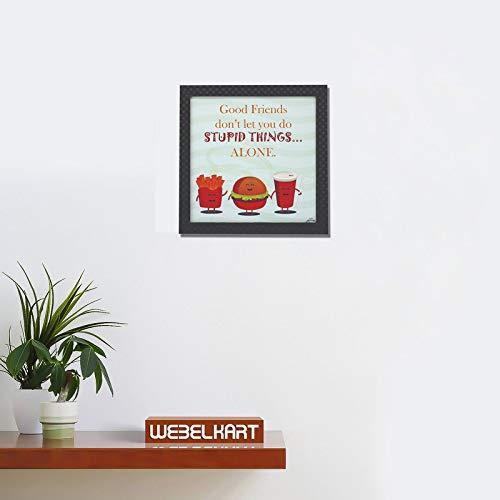 Webelkart Synthetic Design Motivational/Funny Quote Photo Poster Frame without Glass for Wall, Office, Study Room Decoration (Multicolour, 10 x 10 Inch)
