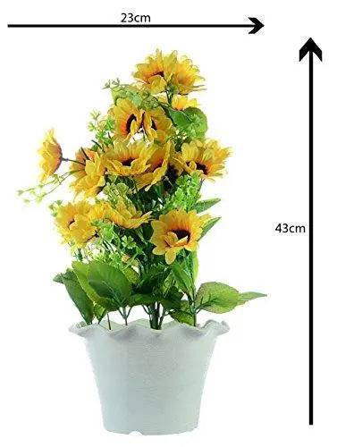 JaipurCrafts Premium Forever Collection Artificial Flowers with Pot