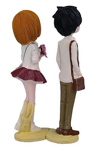 JaipurCrafts Romantic Valentine Love Resin Couple Statue (20 cm; Multicolour)