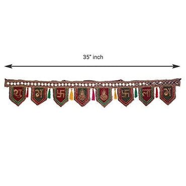 Webelkart Shubh Labh Handmade Door Toran for Door Home Decoration and Diwali Decoration (Multicolored)- 35 Inch