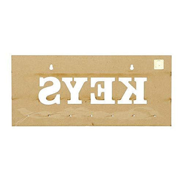 JaipurCrafts Keys Wooden Key Holder (29 cm x 13.5 cm x 0.4 cm, Beige)- 7 Hooks