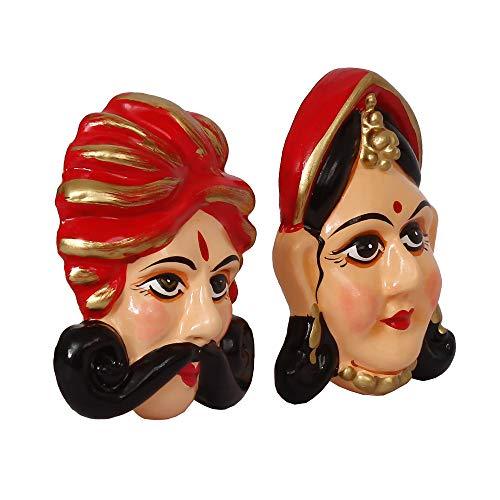 JaipurCrafts Premium Handmade Royal Rajasthani Desi Couple Designer Fridge Magnet- 3 Inch (Multi Color) Pack of 2