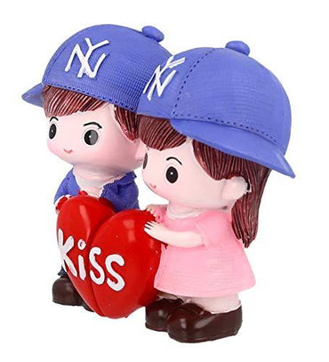JaipurCrafts Resin Love Couple Statue, 10 CM, Multicolour, 2 Piece