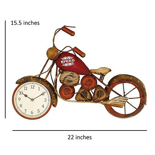 JaipurCrafts Designer Sports Bike Shaped Iron Wall Clock (15.50 in x 22 inch)
