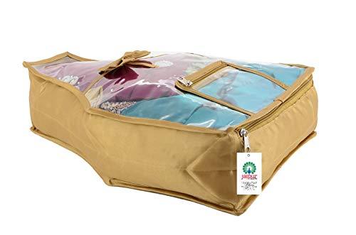 JaipurCrafts 1 Piece Satin Blouse Cover with Pocket, Golden (38 cm x 26 cm x 14 cm)