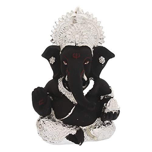 Webelkart Gold Plated Lord Ganesha for Car Dashboard Statue Ganpati Figurine God of Luck & Success Diwali Gifts Home Decor (Size: 8.50 x 3.50 x 5.50 cm)