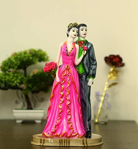 Webelkart Resin Romantic Valentine Love Couple Statue, 31 CM, Multicolour, 1 Piece