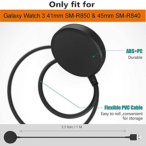 Zitel Charger for Samsung Watch 3 USB Charging Cable (SM-R840 & SM-R850) - Black