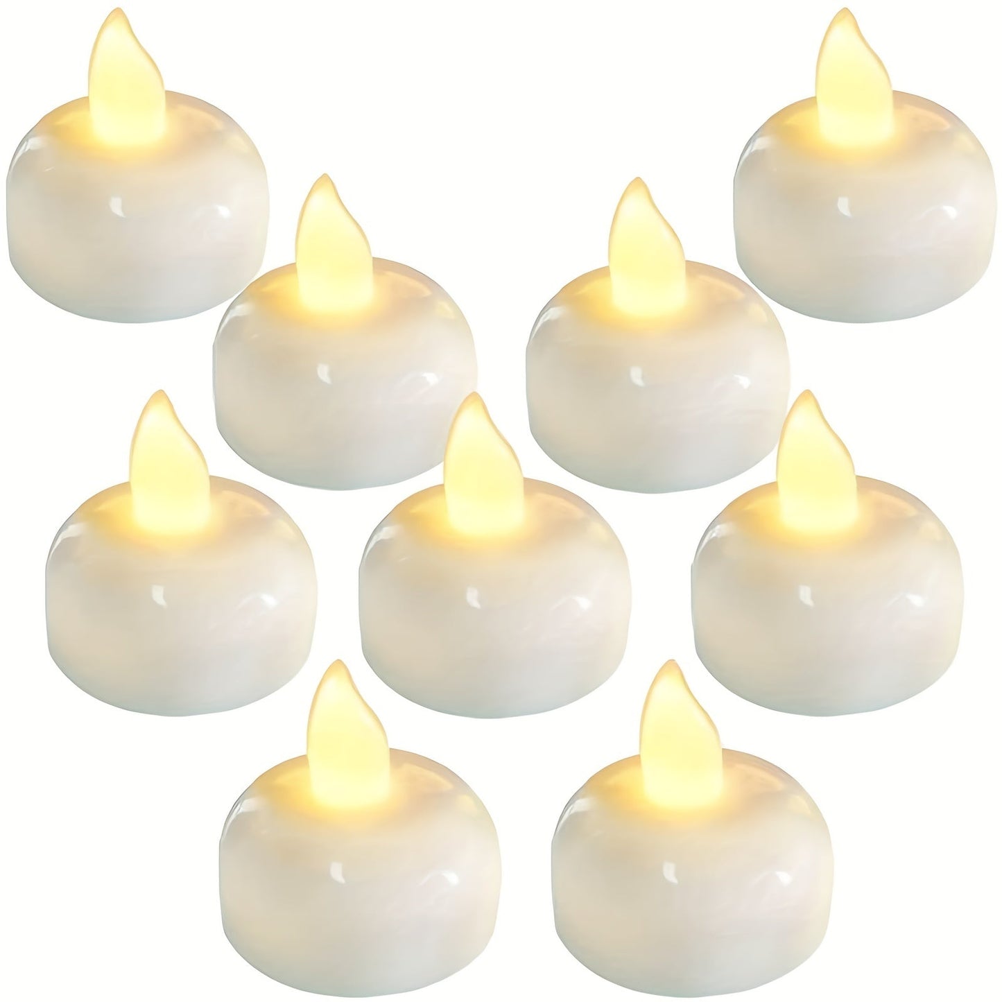 12 pcs Sensor Candle Lights, Floating LED Electronic Candle, Party Decoration Little Night Lights, Valentine's Day Halloween Christmas Festival Ambient Lights