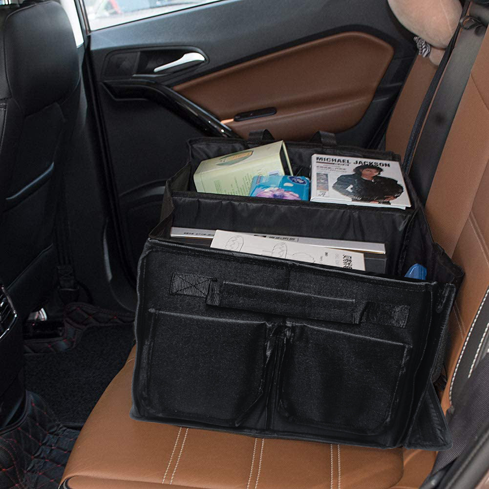 Smiledrive Car SUV Boot Organizer Collapsible Trunk Storage Multi Compartment Box with Lid –Made in India