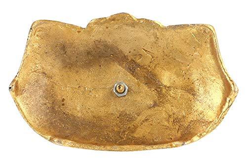Webelkart Premium Spiritual Lord Ganesha with Om Statue Sitting On Chowki Figurine of Lord Ganesh, White Metal Statue,Valuable Collectible feng Shui Gifts- 5.00 in