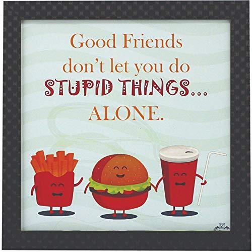 Webelkart Synthetic Design Motivational/Funny Quote Photo Poster Frame without Glass for Wall, Office, Study Room Decoration (Multicolour, 10 x 10 Inch)