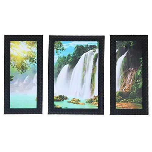 JaipurCrafts Lord Ganesha Set of 3 Large Framed UV Digital Reprint Painting (Wood, Synthetic, 36 cm x 61 cm)