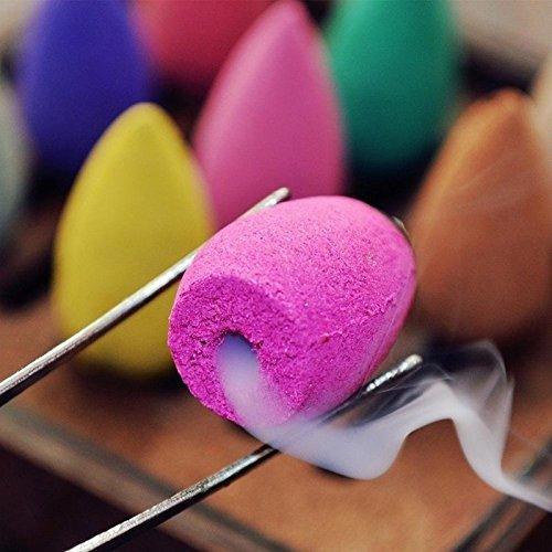 JaipurCrafts Backflow Plant Essential Oil and Fragrant Matrix Incense Cone Set (1 cm x 1 cm x 3)- Pack of 30