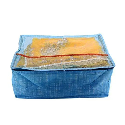 JaipurCrafts Saree Cover Full Transparent with Capacity of 10-15 Sarees (Non Wooven)- Set of 4