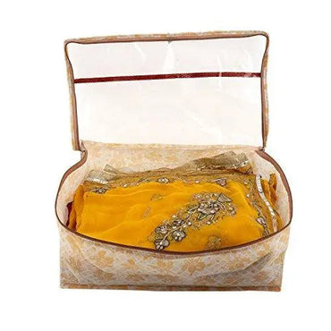 JaipurCrafts Saree Cover Full Transparent with Capacity of 10-15 Sarees (Non Wooven)- Set of 4
