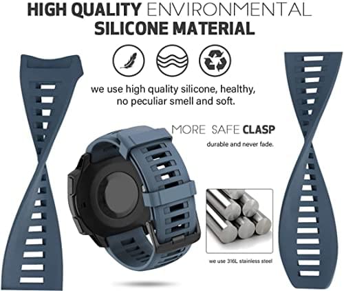 Zitel Band for Garmin Instinct 2 Solar / Instinct / Esports / Tide / Tactical GPS Straps - Slate