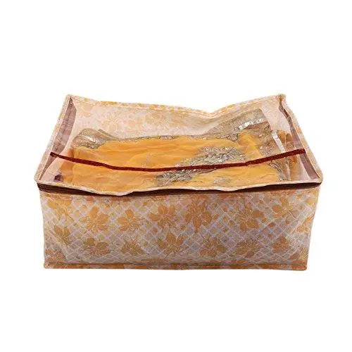JaipurCrafts Saree Cover Full Transparent with Capacity of 10-15 Sarees (Non Wooven)- Set of 4