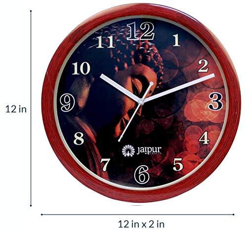 JaipurCrafts Plastic Gauta Buddha Wall Clock (Multi_2 Inch X 12 Inch X 12 Inch)