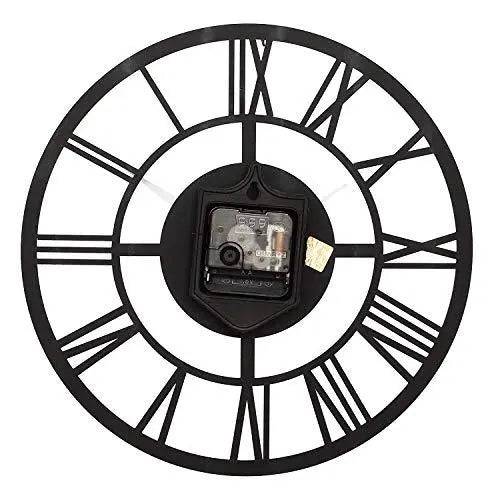 Webelkart Beautiful Square Wood Wall Clock (30 cm x 30 cm x 2.8 cm, Brown)- Without Glass (Design 11)