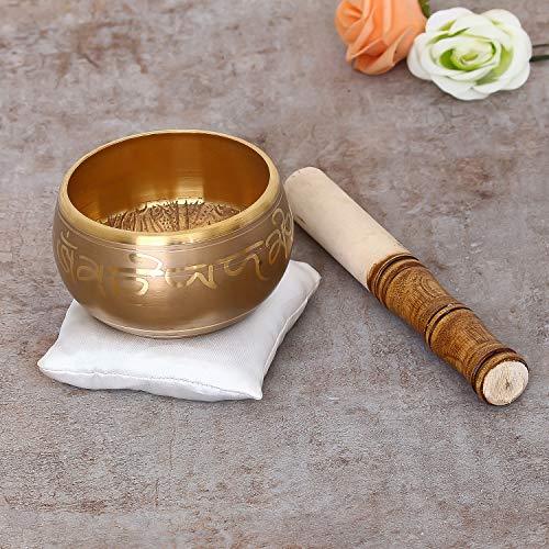 JaipurCrafts 4 inches - Singing Bowl Tibetan Buddhist Prayer Instrument With Striker Stick,OM Bell, OM Bowl, Meditation Bowl, Music Therapy