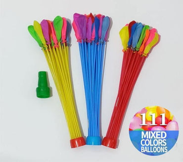Webelkart Premium Holi Water Balloon Pack of 10-111 PES Magic Balloon Fasting Filling Balloons for Holi Festive (Multicolor)