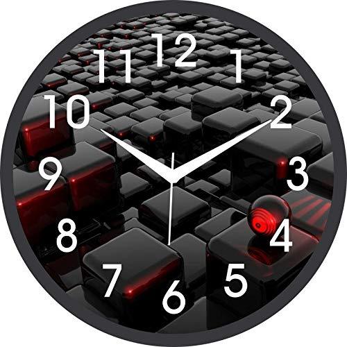 JaipurCrafts Plastic Wall Clock (Black_9.5 Inch X 1 Inch X 9.5 Inch)