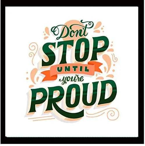JaipurCrafts Premium Motivational Quote Photo Frame Without Glass for Wall, Office, Study Room Decoration (Synthetic, 10 x 10 Inches , Multicolour)