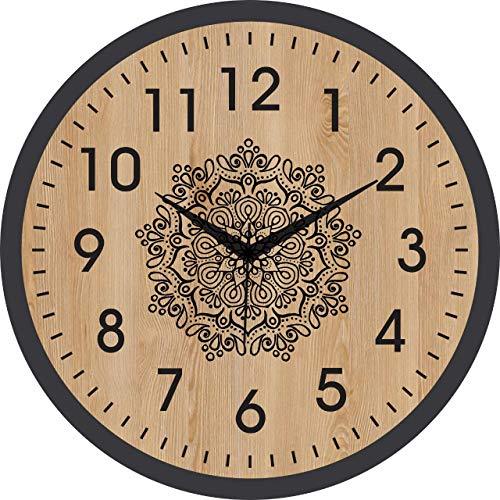 JaipurCrafts Plastic Wall Clock (Black_12 Inch X 2 Inch X 12 Inch)