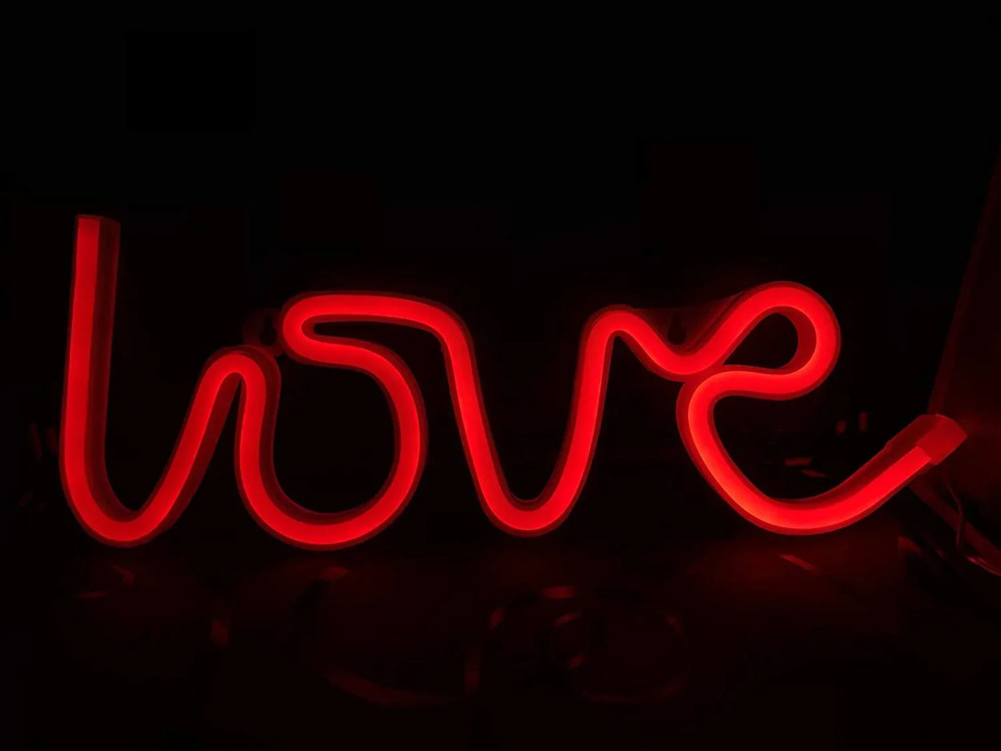 Love Neon Sign - LED USB/Battery Operated Wall Light for Bedroom, Party & Decor (Random Color)