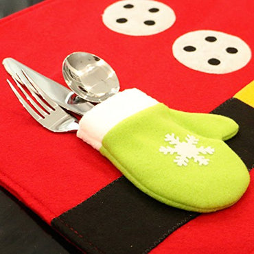 Christmas Table Mat with cutlery  (Set of 4)