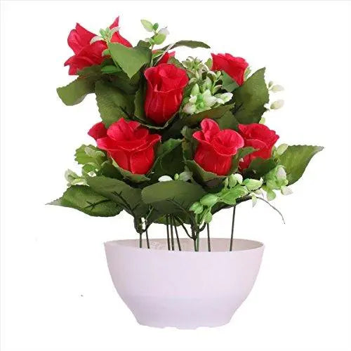 JaipurCrafts Premium Forever Collection Artificial Flowers with Pot