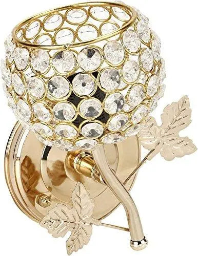 JaipurCrafts Diamonds in Gold Rose Sconce Wall Lamp/Night Lamp/Home Decoration Lamp for Diwali Decoration