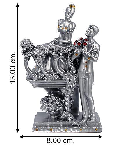 JaipurCrafts Resin Romantic Valentine Love Couple Statue Showpiece (13 cm; Multicolour)